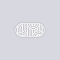 Mod Lines Rounded Rectangle Face Clay Stencil