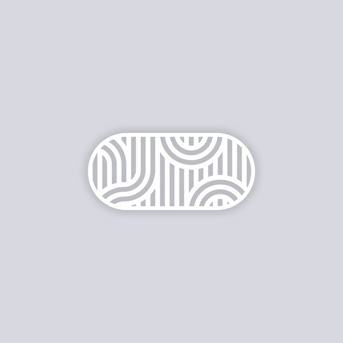 Mod Lines Rounded Rectangle Face Clay Stencil