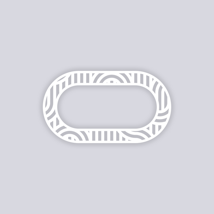 Mod Lines Rounded Rectangle Rim Clay Stencil