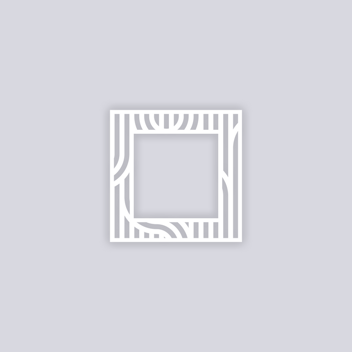 Mod Lines Square Rim Clay Stencil