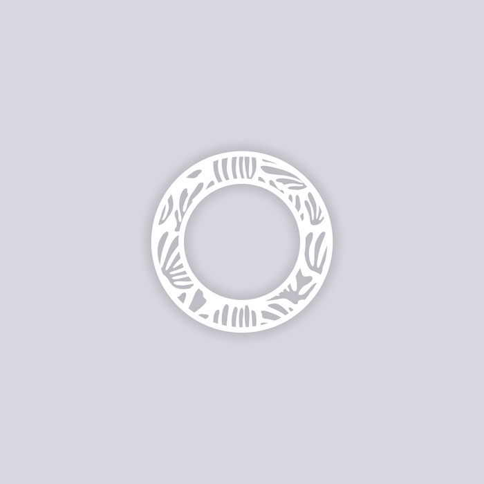 Modern Reef Circle Rim Clay Stencil