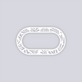 Modern Reef Rounded Rectangle Rim Clay Stencil