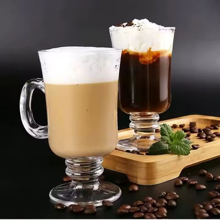 Mugs - Irish Fluted Latte - 227ml - Clear 6's