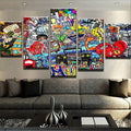 Music Love Graffiti Wall Art Canvas Printing Decor - BlueArtDecor