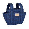 Nobodinoz – Hyde Park Stroller Organiser – Denim Blue Diamonds - Mabel & Fox