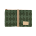Nobodinoz – Hyde Park Waterproof Changing Pad – Forest Green Diamonds - Mabel & Fox