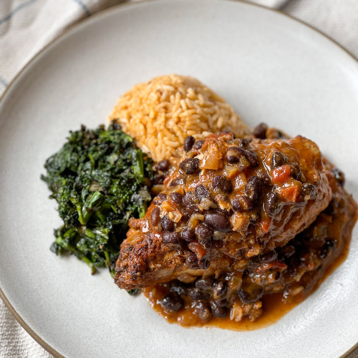 One Pot Sazon Chicken and Black Beans with Puerto Rican Rice Recipe Kit