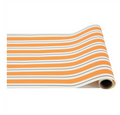 The Hester & Cook Orange & Black Stripe Runner (20x25”) features bold horizontal stripes and comes partially unrolled—ideal for a unique paper table runner or creative gift wrap.