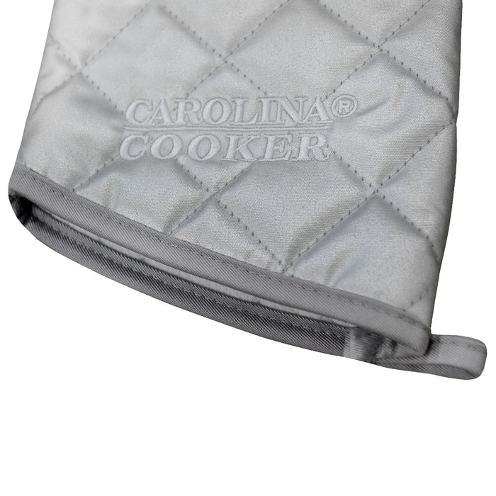 OVEN MITTS PAIR GRAY W/ LOGO