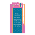 The Overthinking Mom Towel by Drinks On Me comes in pink and blue packaging with the quote: “It’s like no one in my family appreciates that I stayed up all night overthinking for them. –Mom.” A perfect gift for moms with a sarcastic sense of humor.