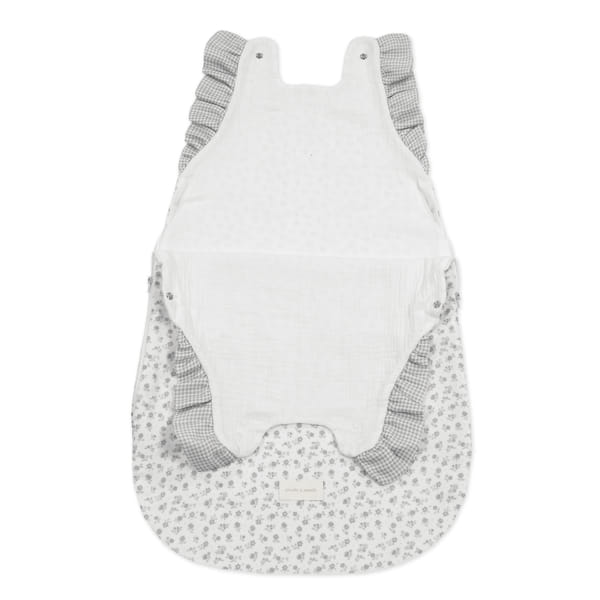 Pasito a Pasito - Baby Sleeping Bag – Little Bloom Grey Flowers - Mabel & Fox