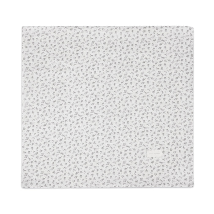 Pasito a Pasito - Muslin Swaddle - Little Bloom Flowers Grey - Mabel & Fox
