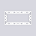 Peacock Rectangle Rim Clay Stencil