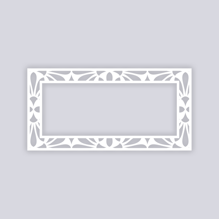 Peacock Rectangle Rim Clay Stencil