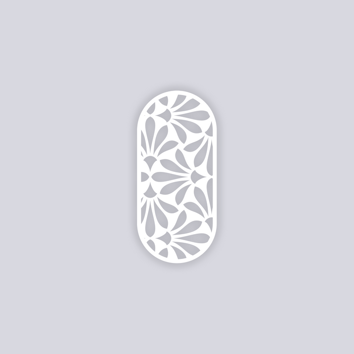 Peacock Rounded Rectangle Face Clay Stencil