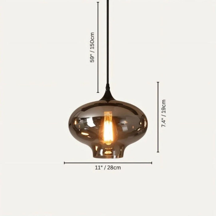 Pendant Light - Anaar Smoked Glass / C09