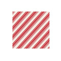 The Peppermint Stripe Cocktail Napkins/20pk by Hester & Cook features a square design with diagonal red and white stripes, perfect for festive gatherings and adding a touch of elegance to your table setting.