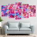 Pink Cherry Blossom Wall Art Frame Canvas Printing Decor - BlueArtDecor