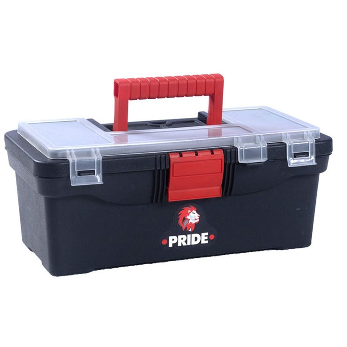 Pride Heavy Duty Plastic Tool Box - Black