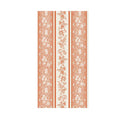 Featuring vertical orange and cream stripes with intricate floral designs, Hester & Cook's Pumpkin Burleigh Stripe Guest Towels (16pk) add a stylish floral touch to any table setting.