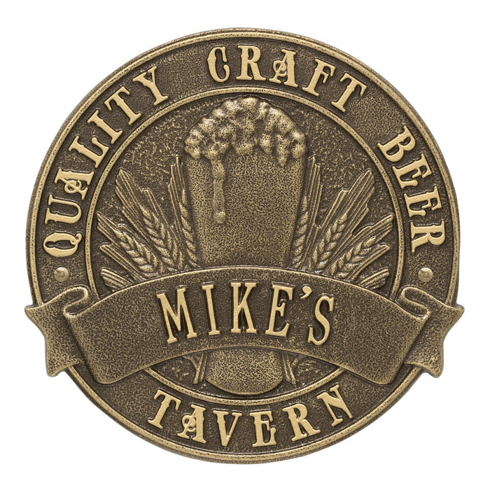 Quality Craft Beer Tavern Plaque