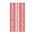 Add vintage elegance to your table with Hester & Cook’s Red Burleigh Stripe Guest Towels (16pk), featuring red and white vertical stripes with floral details—perfect for pairing with other floral napkins.