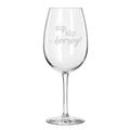 The Maple Reserve Wine Glass | Sip Sip Hooray! | 19.75oz features "sip sip hooray!" laser engraved in light gray script on the bowl, and has a clear, long-stemmed design.