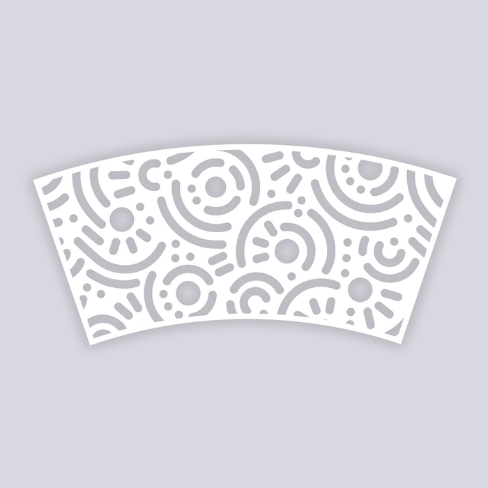 Retro Confetti Cups + Cones Clay Stencil