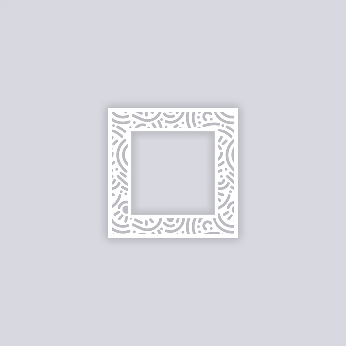 Retro Confetti Square Rim Clay Stencil
