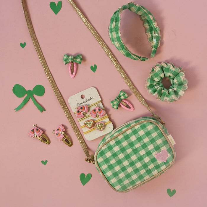Rockahula – Gertie Gingham Twisty Bow Clips