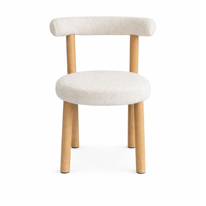 Rossi Chair – Bouclé with Wood Legs