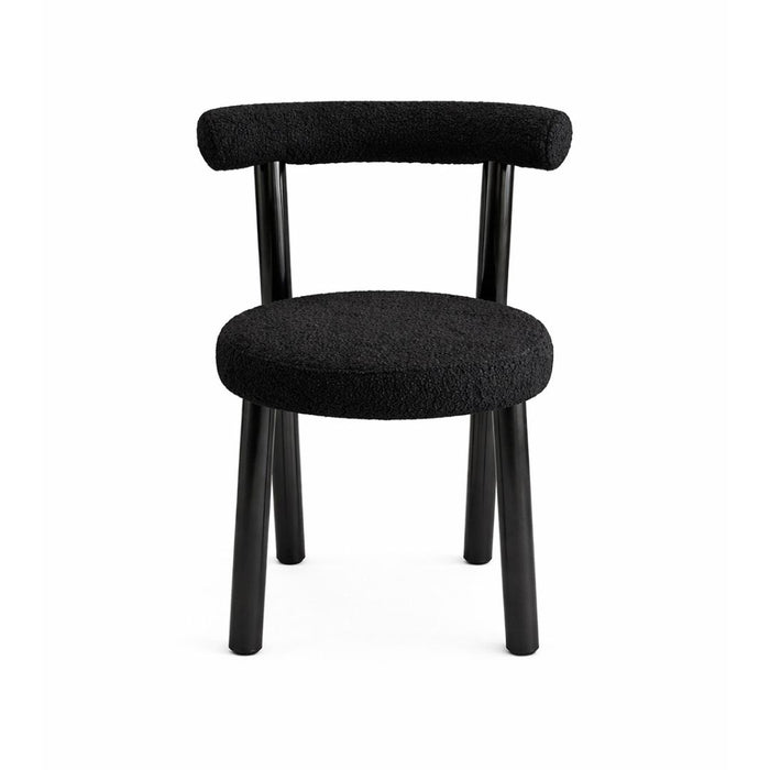Rossi Chair – Bouclé with Wood Legs