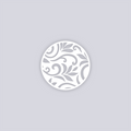 Scrolls Circle Clay Stencil