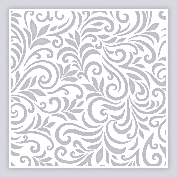 Scrolls Full Clay Stencil