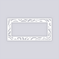 Scrolls Rectangle Rim Clay Stencil