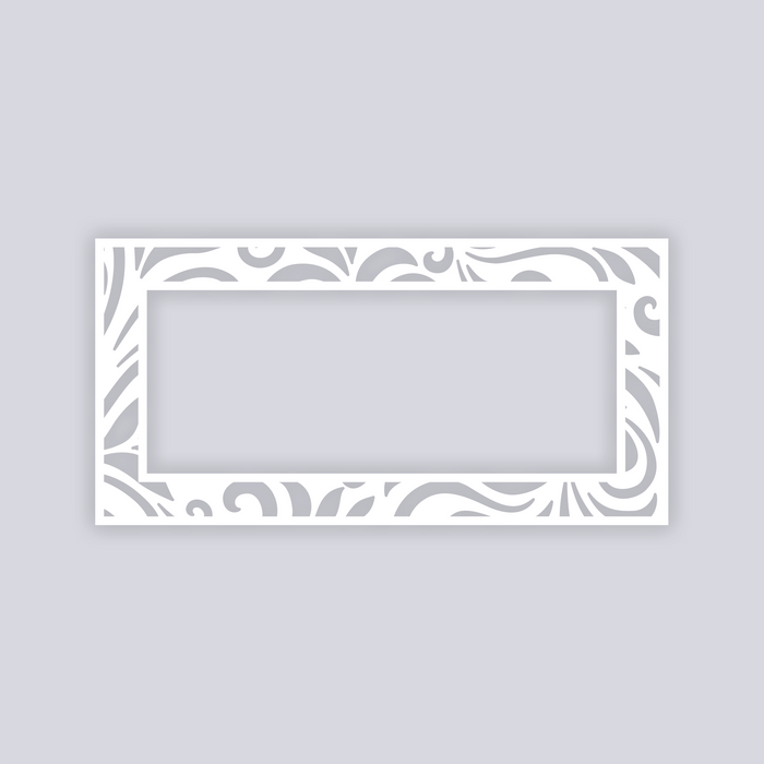 Scrolls Rectangle Rim Clay Stencil
