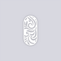 Scrolls Rounded Rectangle Face Clay Stencil