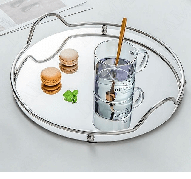 Serving Tray - Steel & Mirror