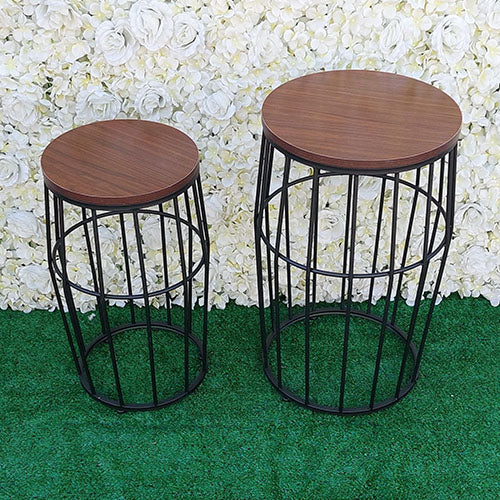 Side Tables - Bennet Side Table Set Round Black