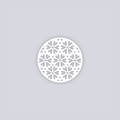 Simple Flower Circle Clay Stencil