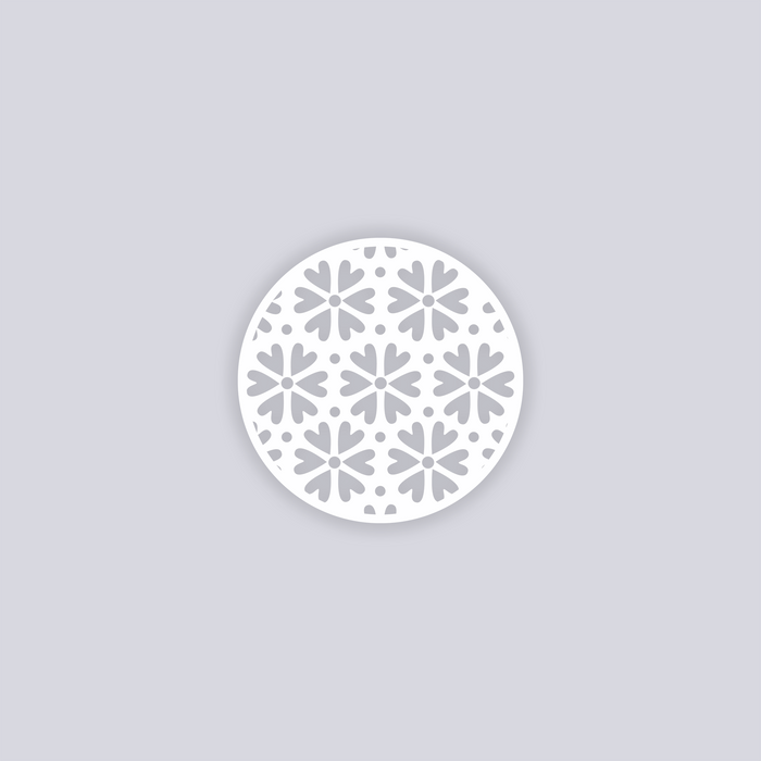 Simple Flower Circle Clay Stencil
