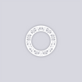 Simple Flower Circle Rim Clay Stencil