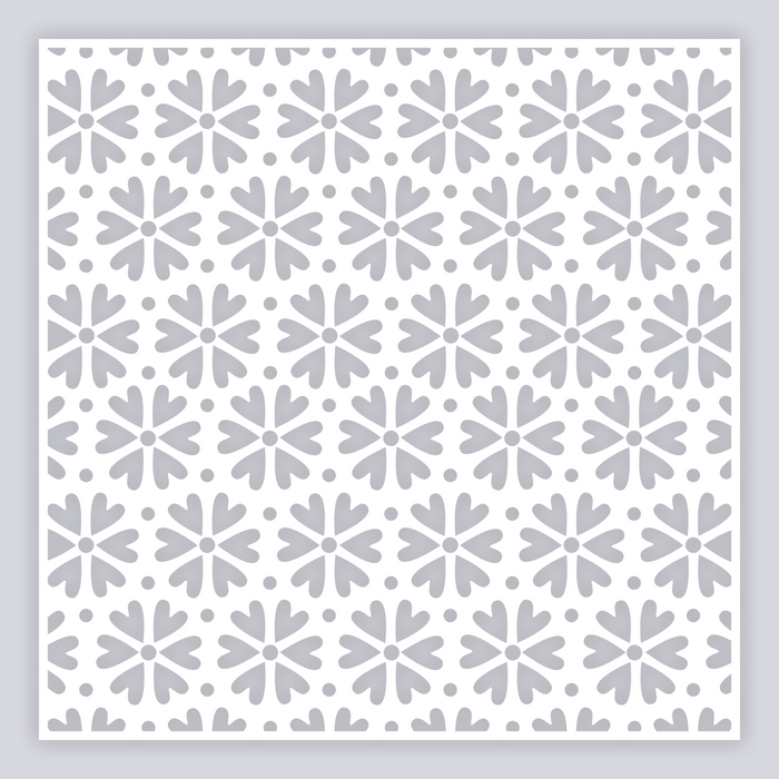 Simple Flower Full Clay Stencil