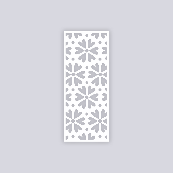 Simple Flower Rectangle Face Clay Stencil