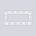 Simple Flower Rectangle Rim Clay Stencil