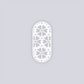 Simple Flower Rounded Rectangle Face Clay Stencil