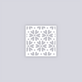 Simple Flower Square Clay Stencil