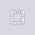 Simple Flower Square Rim Clay Stencil