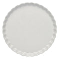 A round, concrete-colored Simply Eco Salad Plate by Sophistiplate, made of bamboo fiber with a scalloped edge, photographed from above on a plain background. Sold in packs of 8—ideal for eco-friendly tableware needs.