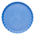 The Sophistiplate Simply Eco Salad Plate in French Blue is a round, flat tray with scalloped edges, made from eco-friendly materials and shown from above on a white background. Comes in a pack of 8.